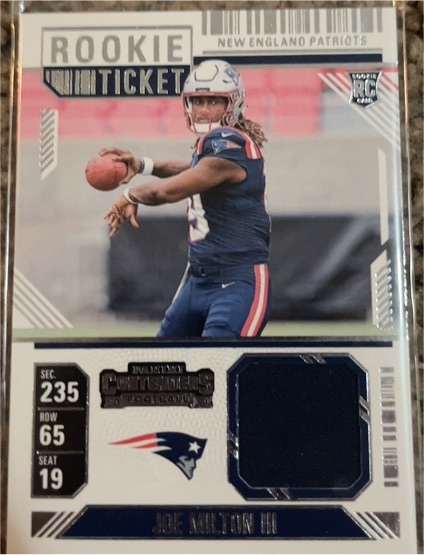 2024 Panini Contenders Rookie Ticket Patch #RTS-JMN Joe Milton III — front