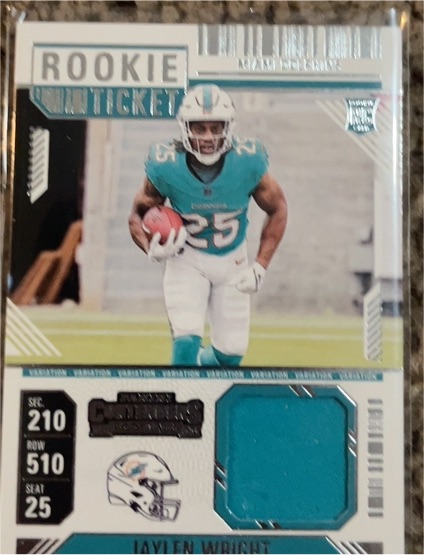2024 Panini Contenders Rookie Ticket #RTS-JWT Jaylen Wright — front