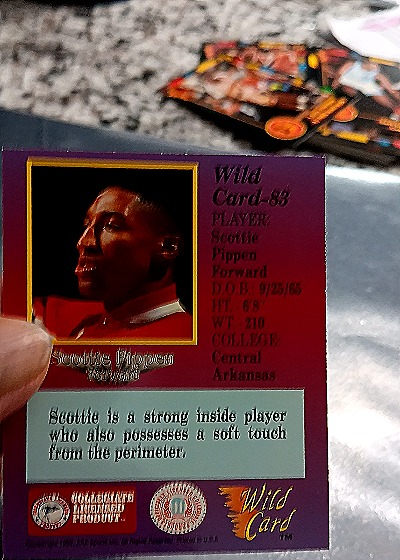 1991-92 Wild Card #83 Scottie Pippen — back