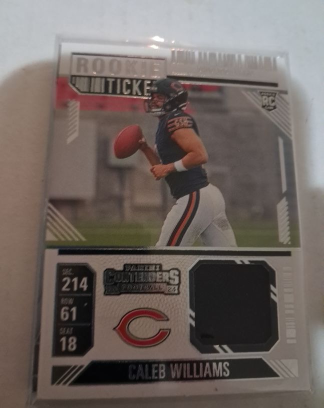 2024 Panini Contenders Rookie Ticket Patch #RTS-CWS Caleb Williams — front