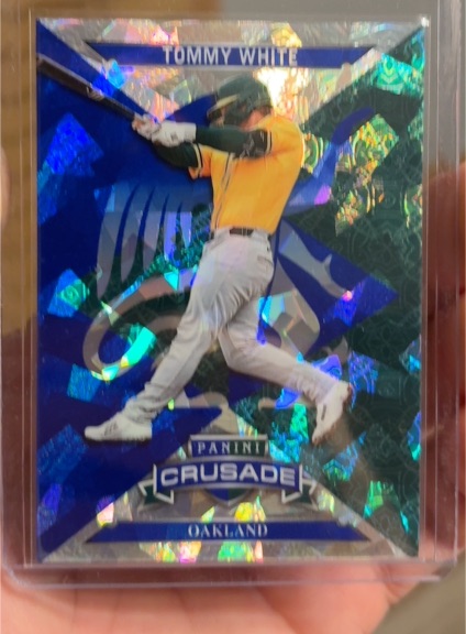 2025 Panini Crusade Blue Cracked Ice #45 Tommy White — front