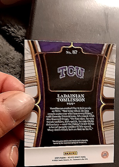 2023 Panini Select Draft Picks #87 LaDainian Tomlinson TCU Horned Frogs — back
