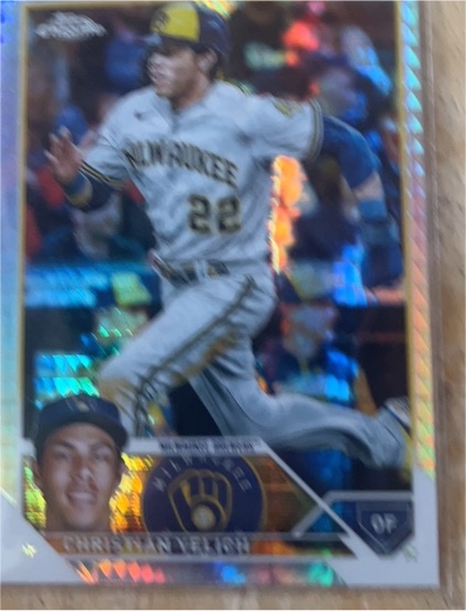 2023 Topps Chrome Logofractor #109 Christian Yelich — front