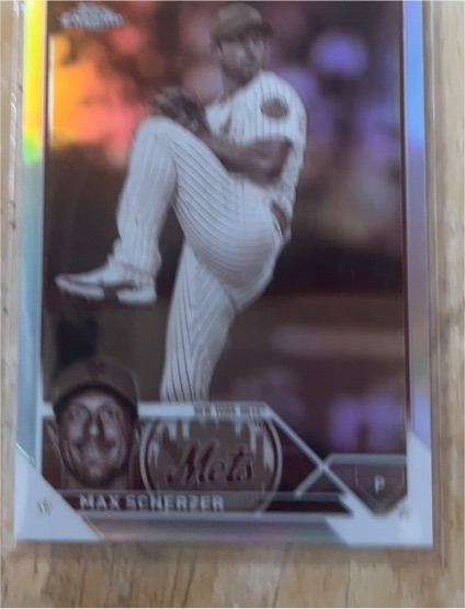 2023 Topps Chrome #148 Max Scherzer Sepia Refractor — front