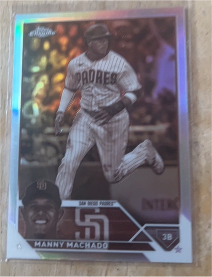 2023 Topps Chrome #124 Manny Machado Sepia Refractor San Diego Padres — front