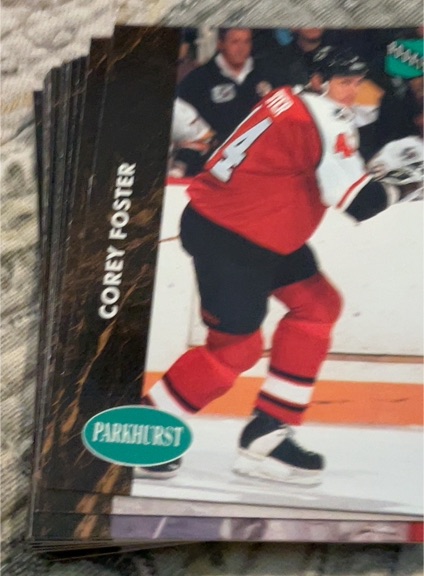 1991-92 Parkhurst #344 Corey Foster Rookie Philadelphia Flyers — front