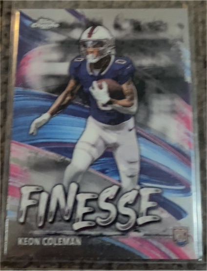 2024 Topps Chrome #F-18 Keon Coleman Finesse Rookie — front