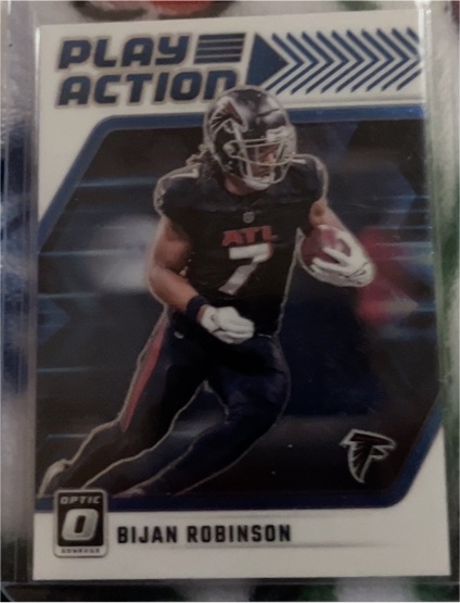 2024 Panini Donruss Optic Play Action #14 Bijan Robinson — front