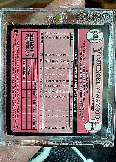 2024 Topps Chrome Update #89CU-5 Yoshinobu Yamamoto — back
