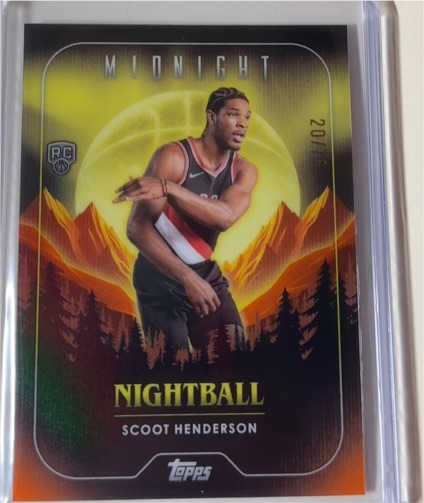 2023-24 Topps Midnight #NB-23 Scoot Henderson Nightball — front