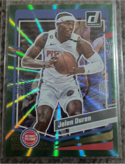 2023-24 Donruss #104 Jalen Duren Green Laser Holo — front