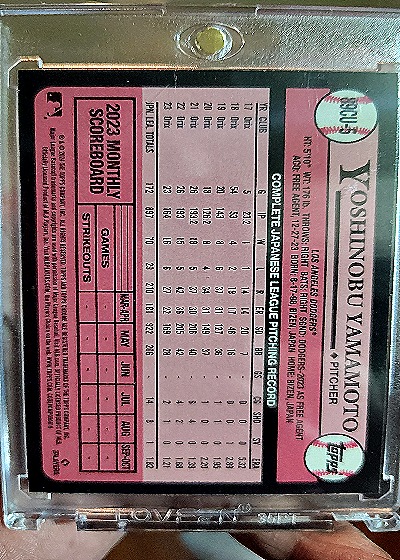 2024 Topps Chrome Update 1989 #89CU-5 Yoshinobu Yamamoto — back