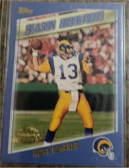 2000 Topps #321 Kurt Warner Season Highlights St. Louis Rams — front