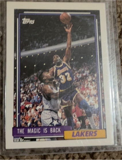 1992-93 Topps #54 Magic Johnson — front
