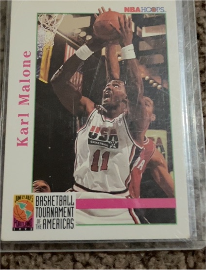 1992-93 NBA Hoops #343 Karl Malone — front