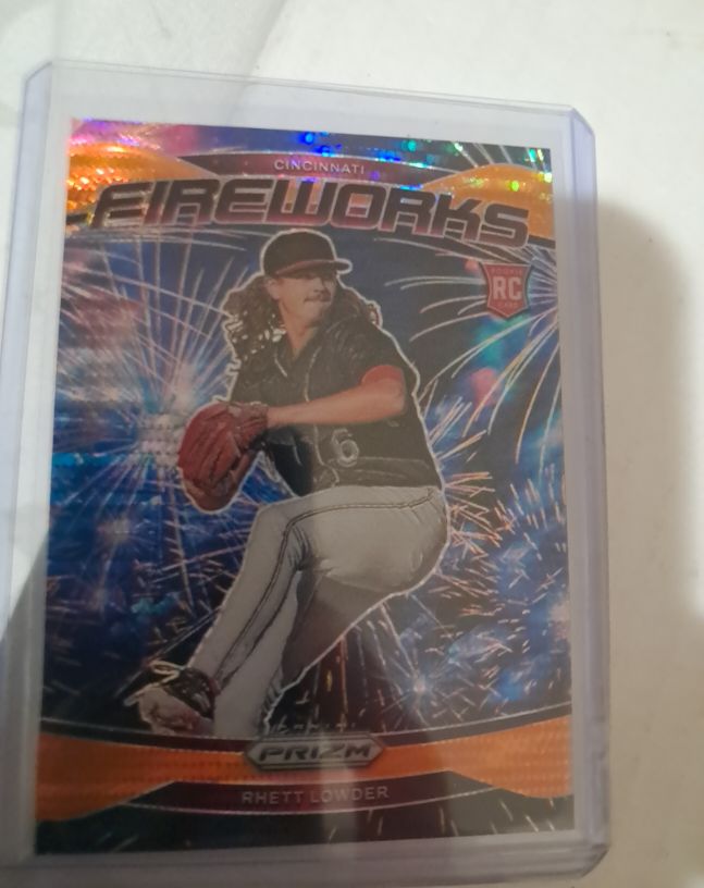2025 Panini Prizm #12 Rhett Lowder Fireworks RC — front