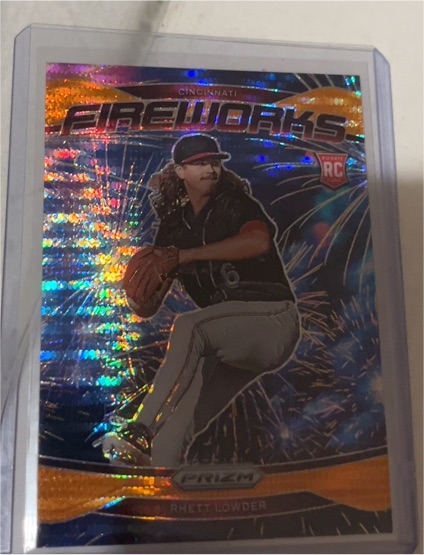 2025 Panini Prizm Fireworks #12 Rhett Lowder — front