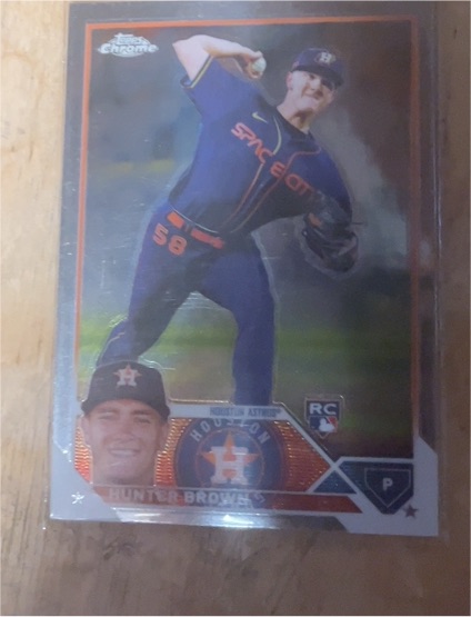 2023 Topps Chrome #197 Hunter Brown Rookie Card — front