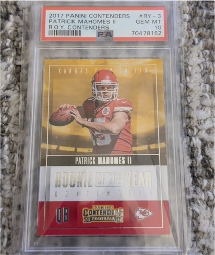 2017 Panini Contenders #RY-3 Patrick Mahomes II Rookie of the Year — front