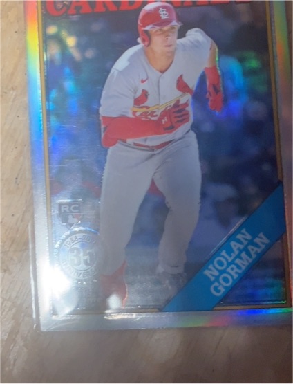 2023 Topps Chrome #88BC-18 Nolan Gorman 35th Anniversary RC — front