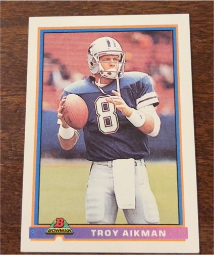 1991 Bowman #113 Troy Aikman — front