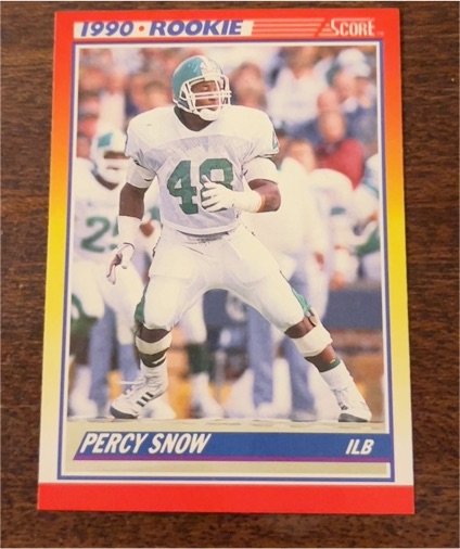 1990 Score #305 Percy Snow — front