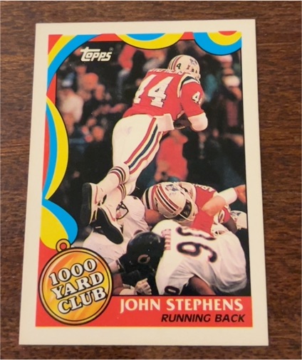 1989 Topps 1000 Yard Club #9 John Stephens — front