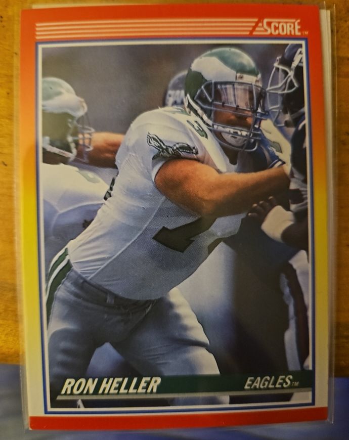 1990 Score #248 Ron Heller Philadelphia Eagles — front