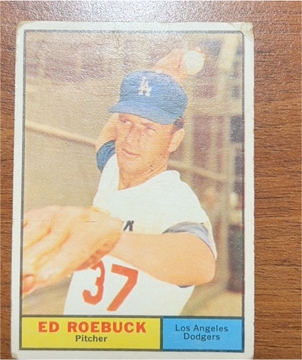 1961 Topps #6 Ed Roebuck — front