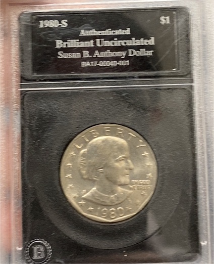 1980-S Susan B. Anthony Dollar — front