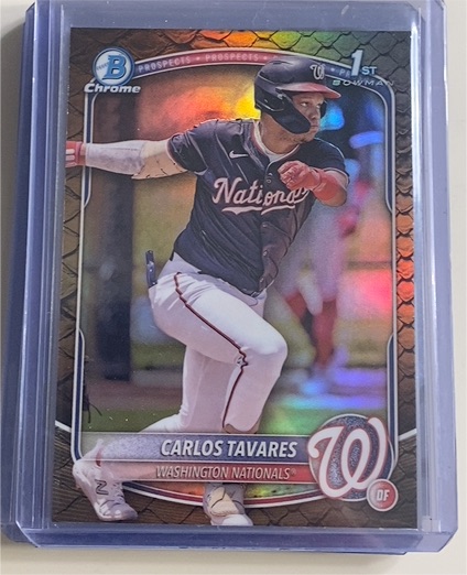 2025 Bowman Chrome Prospects #BCP-28 Carlos Tavares — front