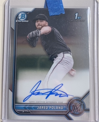 2022 Bowman Chrome Draft #CDA-JPD Jared Poland — front