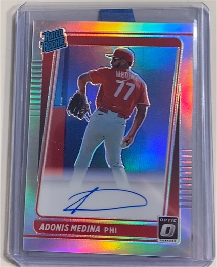 2021 Donruss Optic Rated Rookies Signatures #48 Adonis Medina — front