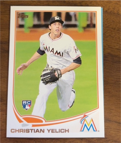2013 Topps Update #US290 Christian Yelich Rookie Card — front
