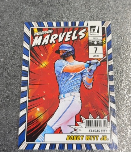 2025 Donruss Diamond Marvels #9 Bobby Witt Jr. — front