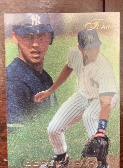 1996 Flair #129 Derek Jeter — front