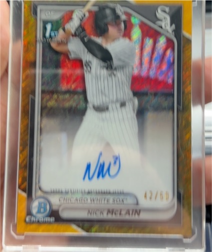 2024 Bowman Draft Chrome #CPA-NM Nick McLain — front