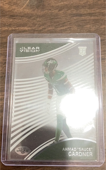 2022 Panini Chronicles Clear Vision #CVR-12 Ahmad "Sauce" Gardner — front