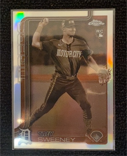 2025 Topps Chrome #6 Trey Sweeney Sepia Refractor Rookie — front