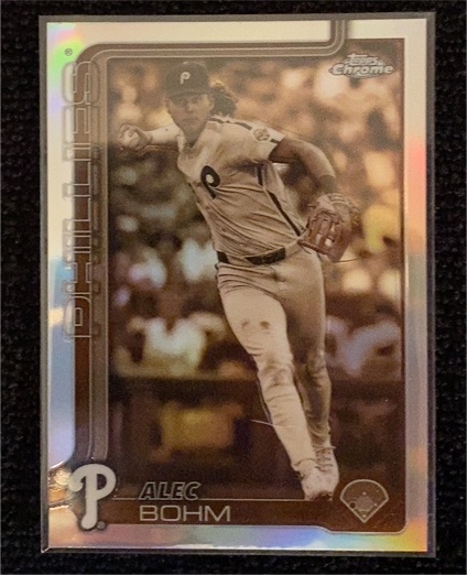 2025 Topps Chrome #57 Alec Bohm Sepia Refractor — front