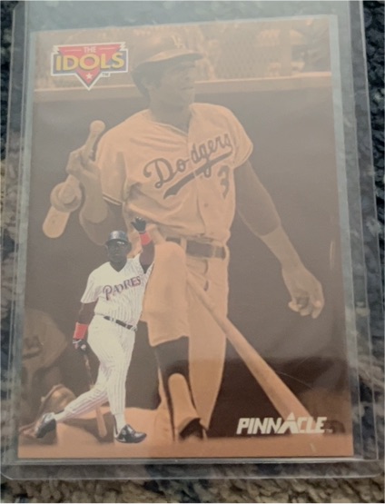 1992 Pinnacle #591 Tony Gwynn & Willie Davis The Idols — front