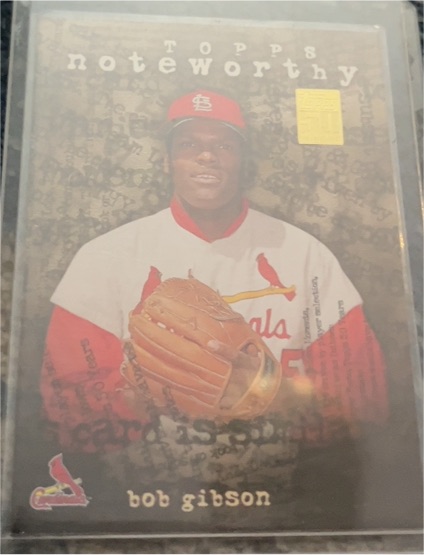 2001 Topps Noteworthy #TN37 Bob Gibson — front