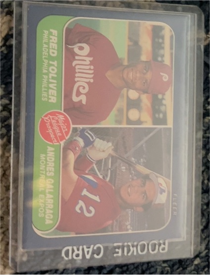 1986 Fleer #647 Fred Toliver / Andres Galarraga — front