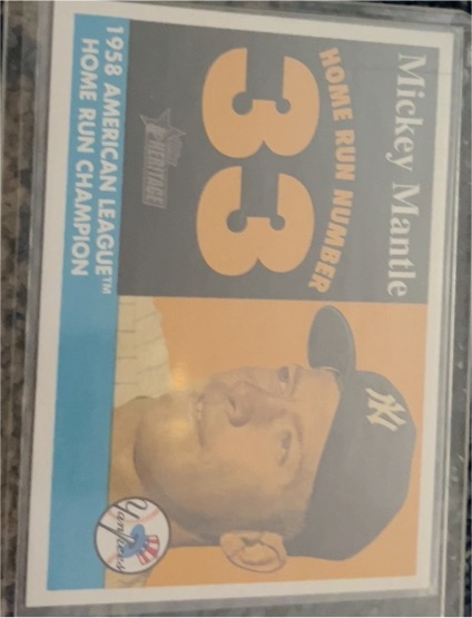 2007 Topps Heritage #MHRC33 Mickey Mantle 1958 Home Run Champion — front