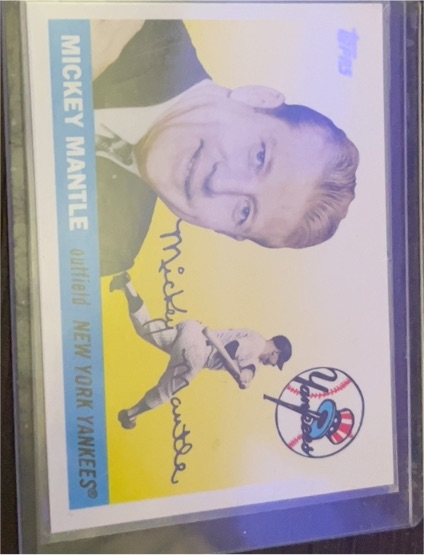 1957 Topps #311 Mickey Mantle — front