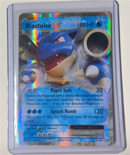 2016 Pokémon XY Evolutions #21 Blastoise EX — front