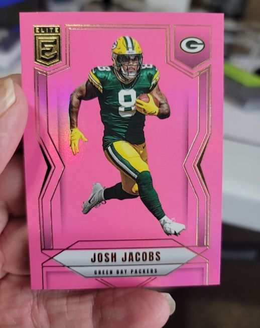 2025 Panini Donruss Elite #24 Josh Jacobs Pink — front
