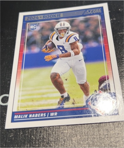 2024 Panini Score #306 Malik Nabers Rookie Card — front