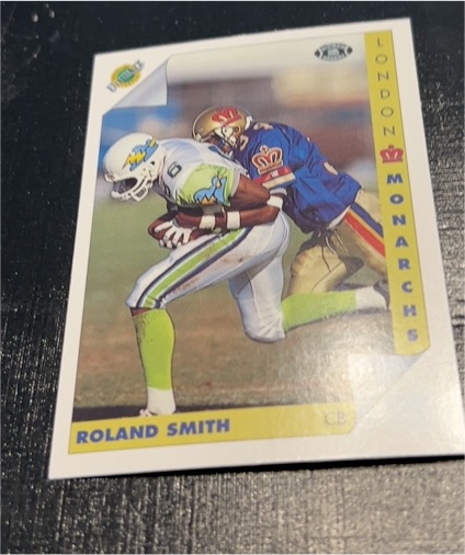 1991 Pro Set WLAF #LON-3 Roland Smith — front