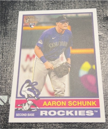 2025 Topps Heritage #90 Aaron Schunk — front